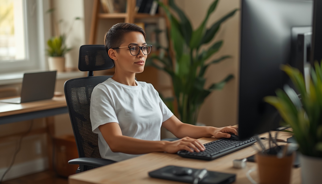 Flourisheliminat ergonomic desk setup coaching